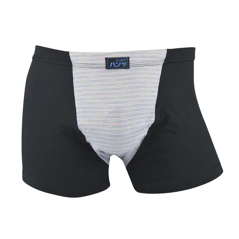 Трусы-брифы мужские с треугольниками удобное нижнее белье из хлопка серого цвета