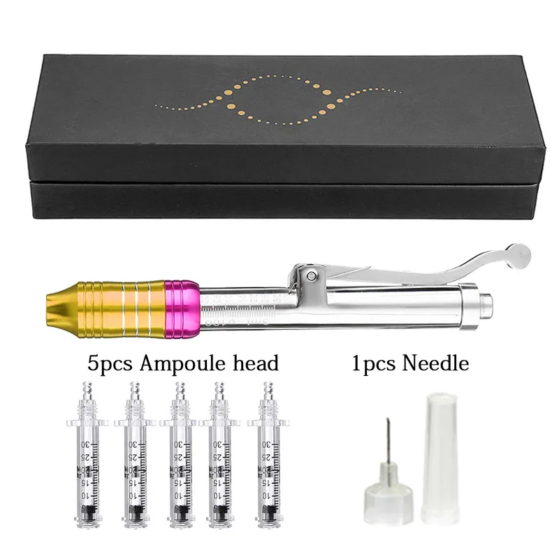 pen 5 head 1 needle Гиалуроновая кислота Ручка Шприц комплект для удаления морщин анти старения лифтинга губ распылитель для распыления без иглы инъекции пистолет - Номер модели: pen 5 head 1 needle