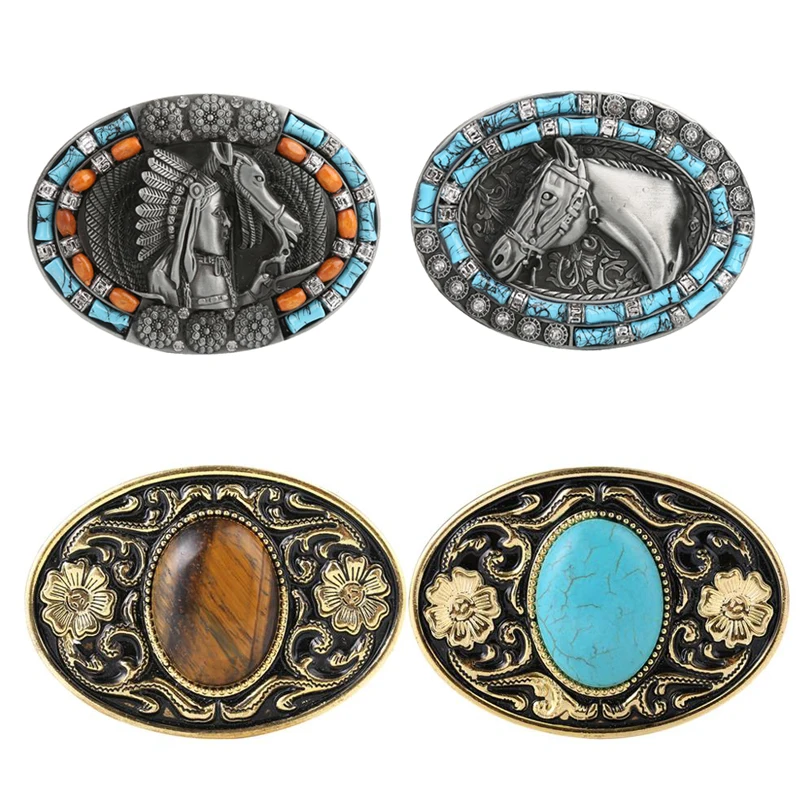 Сменная пряжка для ремня винтажный стиль голова лошади Западный ковбойский