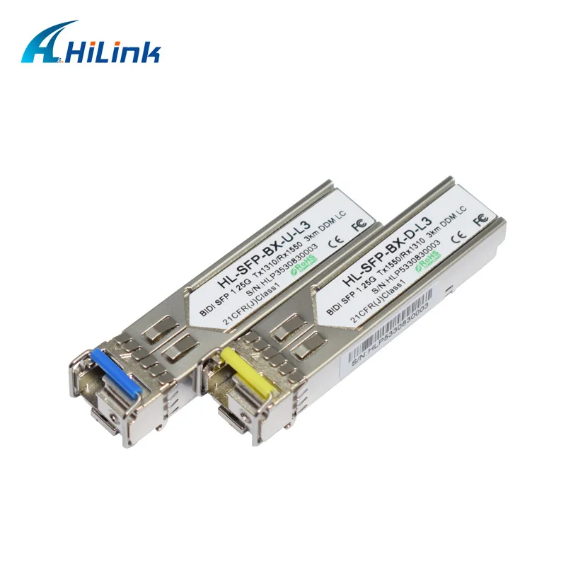 Hilink GLC-BX-D &amp GLC-BX-U-3km 1000BASE-BX BIDI SFP 1310/1550 3км DDM SC коннектор | Мобильные телефоны и
