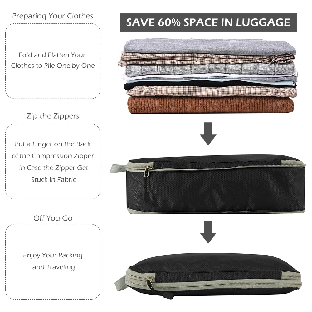 3 шт. дорожная сумка для хранения набор одежды аккуратный органайзер гардероба