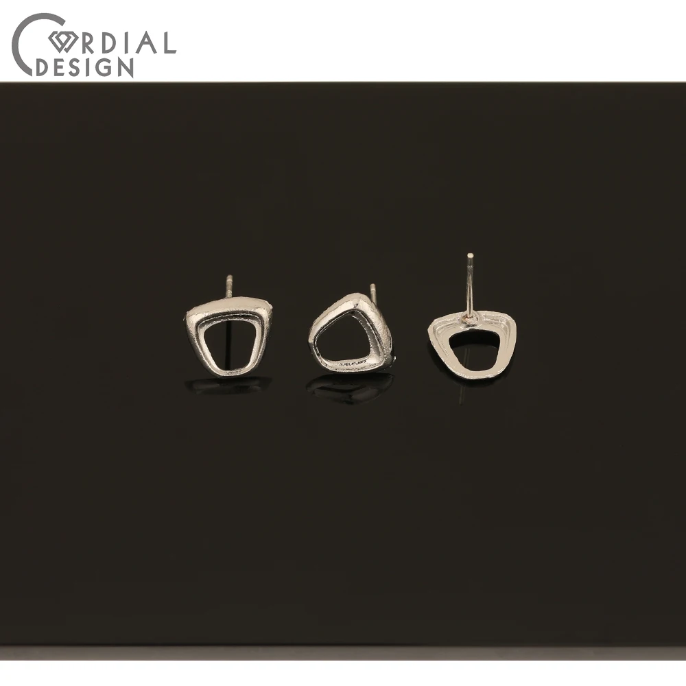 

Cordial Design 100Pcs 9*10MM Jewelry Accessories/Earrings Stud/Hand Made/Trapezoid Shape/DIY Making/Jewelry Findings Components
