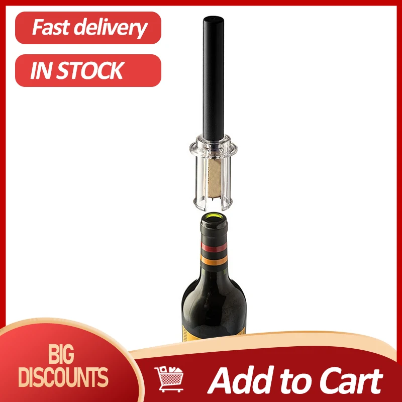 

Открывалка для кухни, открывалка для винных бутылок, легкий воздушный насос, инструмент для напорного штопор, пластиковый штопор для винных...