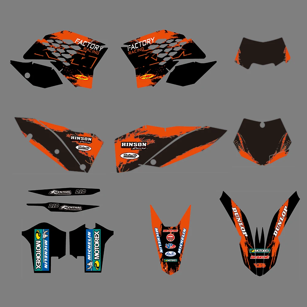 EXC EXCF XCF 2008 2011 графическая наклейка для KTM SX SXF 2007 2010 набор наклеек мотоциклетной