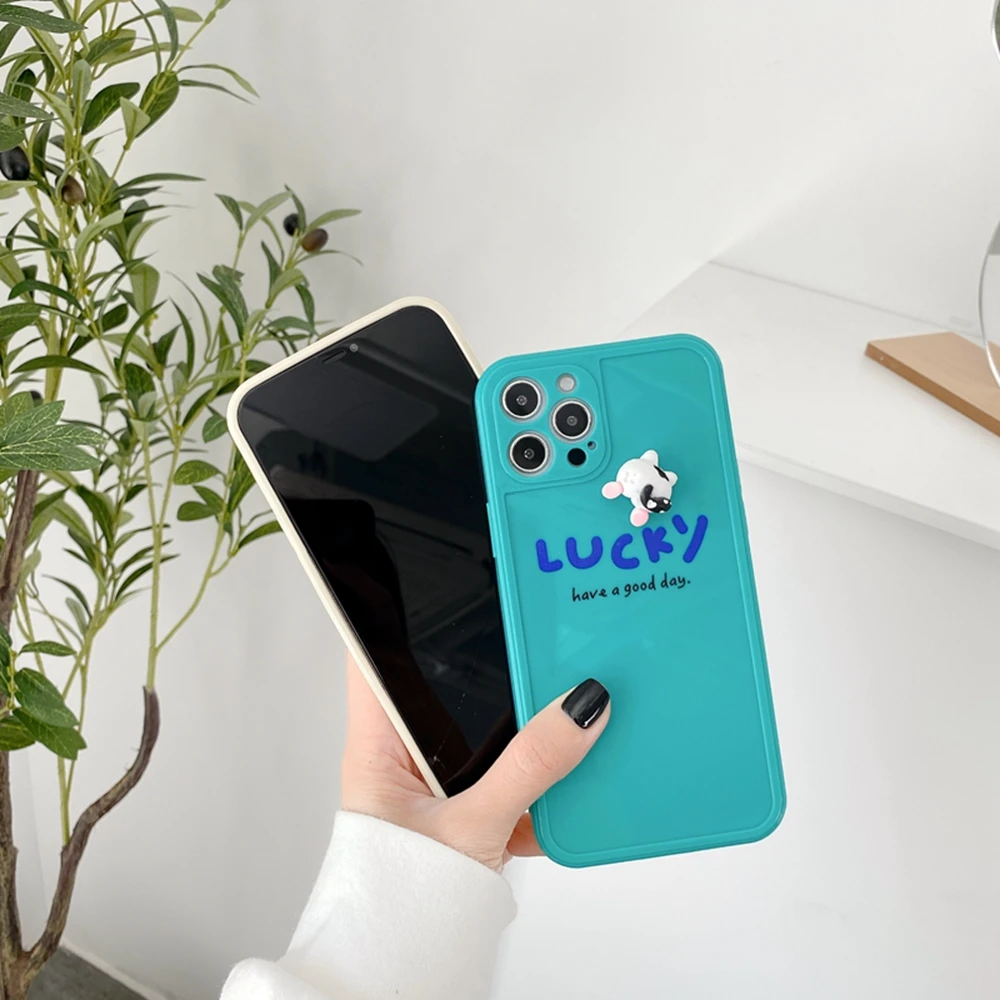 

Funny Cows Shockproof Phone Case For iPhone 12 11 Pro 7 XS MAX X XR SE2020 8 Plus Soft TPU Candy colors Back Cover For 12 Mini