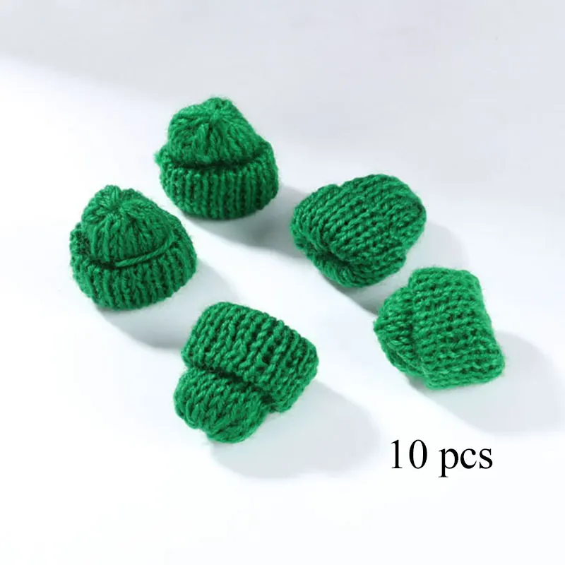 10 шт цветные вязаные мини шляпы DIY ремесло принадлежности головные уборы одежда