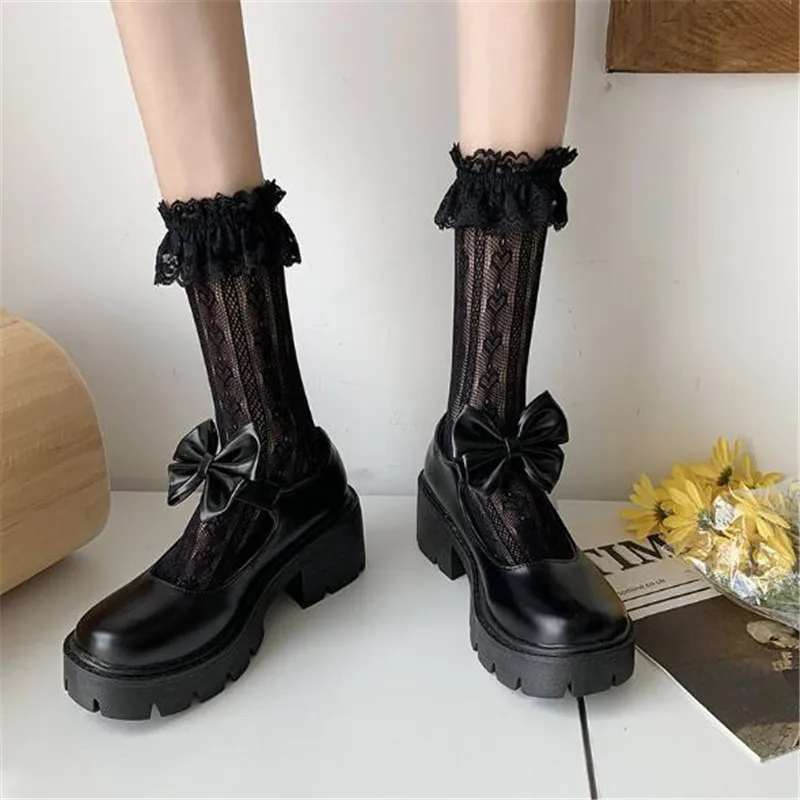 

New women's single shoes fashion leather round bow bow thick bottom non-slip lightweight comfortable casual shoes women