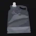 Портативная складная сумка для питьевой воды объемом 2 л, прозрачный контейнер для воды для отдыха на открытом воздухе, походов, поездок, сумка для воды с маленькой ручкой