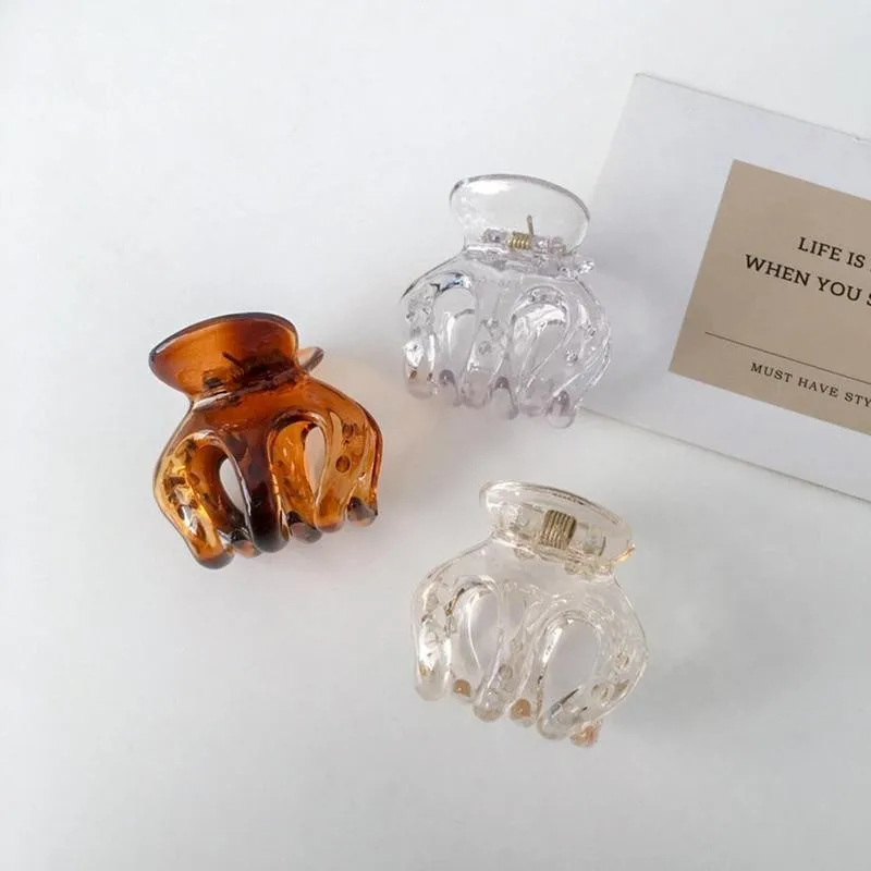 

2021 New Korean Mini Hair Claws Elegant Acrylic Hair Clips Hairpins Barrette Headwear for Women Girls Hair Accessories