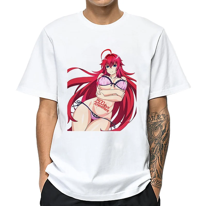 MOUNTSHARP для мужчин аниме футболка Rias Gremory Топы Шорты Сексуальная Униформа девушка