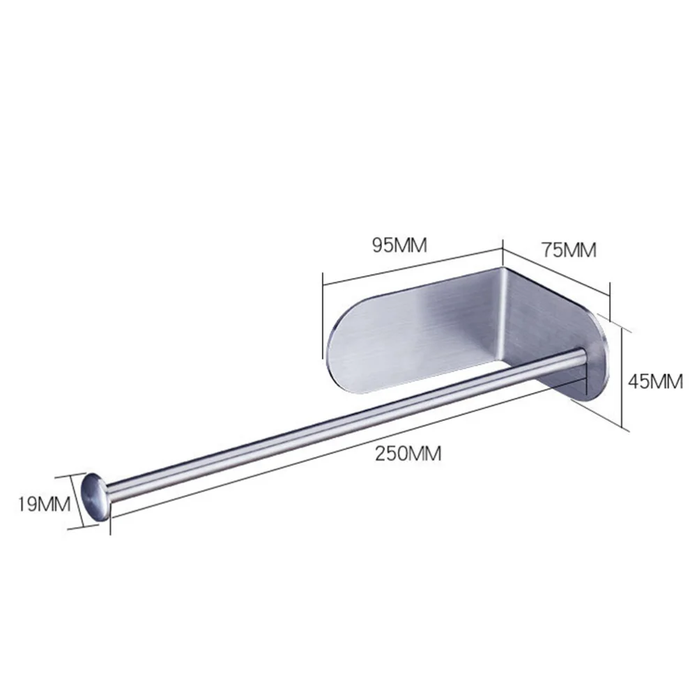 

Stainless Steel Wall Mount Adhesive Paper Towel Holder Towel Ring Paper Towel Dispenser Tissue Roll Hanger for Home Kitchen Bath