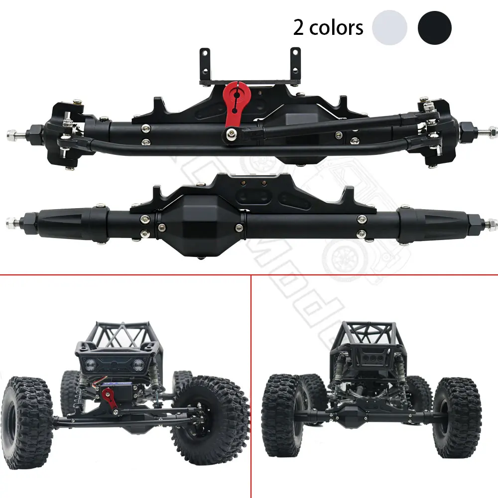 Eje delantero y trasero completo de aluminio en forma de diamante CNC, para 1/10 RC Crawler corredor de rocas Axial Wraith 90018 RR10 Capra 1,9 UTB-0