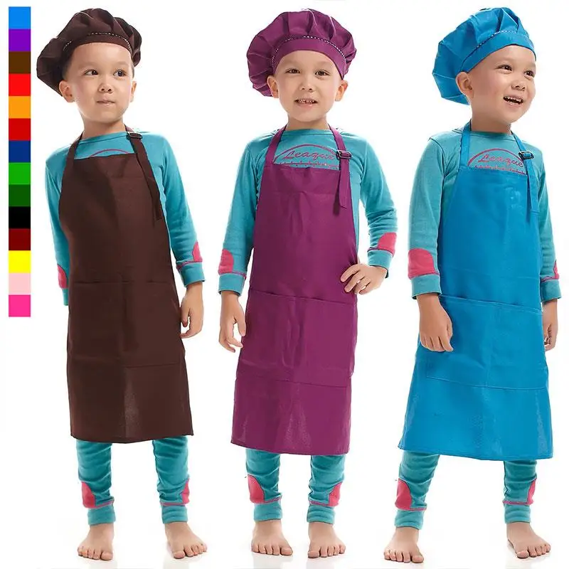 

Sleeveless Waterproof Kids Children Drawing Art Class Solid Craft Aprons