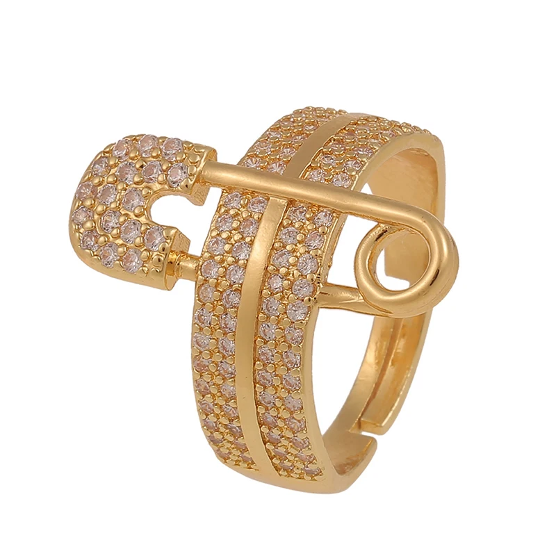 Женское Открытое кольцо в стиле панк золотистого цвета - купить по выгодной цене |
