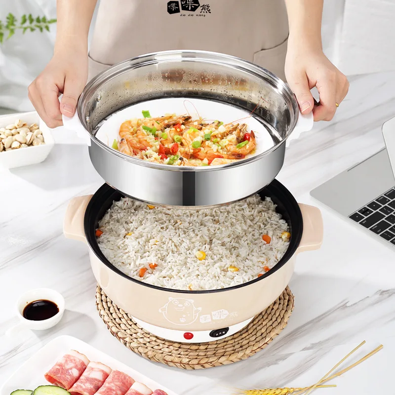 multi functional electric cooker steamer student dormitory non stick hot pot purpose free global shipping