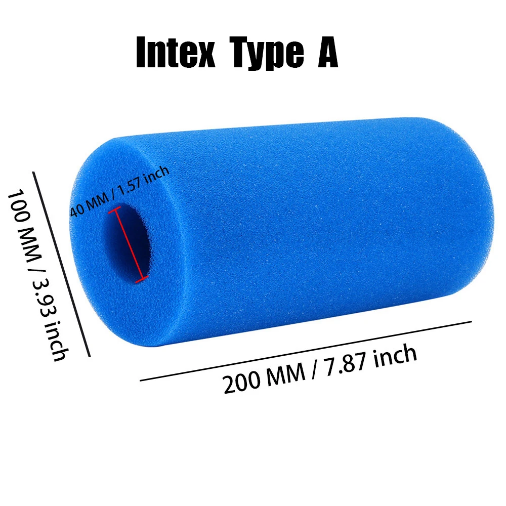 3/5 шт Поролоновый фильтр губка для бассейна Intex S1 тип А многоразовый моющийся
