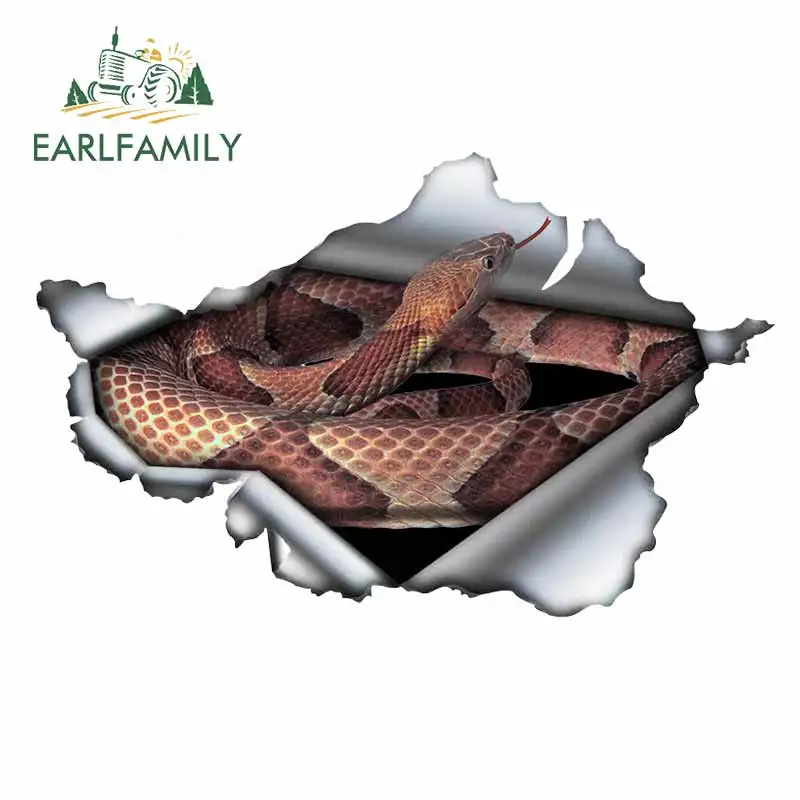 EARLFAMILY 13 см x 8 3 для разрыва металлической змеи креативные автомобильные стикеры в