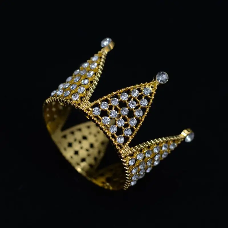 

Baby Hexagon Luxury Rhinestone Crown Mini Tiara Wedding Hair Accessories Decor