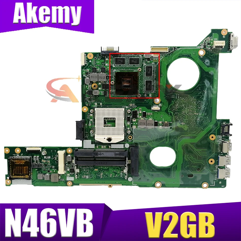 

Материнская плата N46VB V2GB REV 2,3 для ASUS N46VZ N46VJ N46VM N46VV N46VB N46V материнская плата для ноутбука SLJ8E HM76 тест 100% ОК