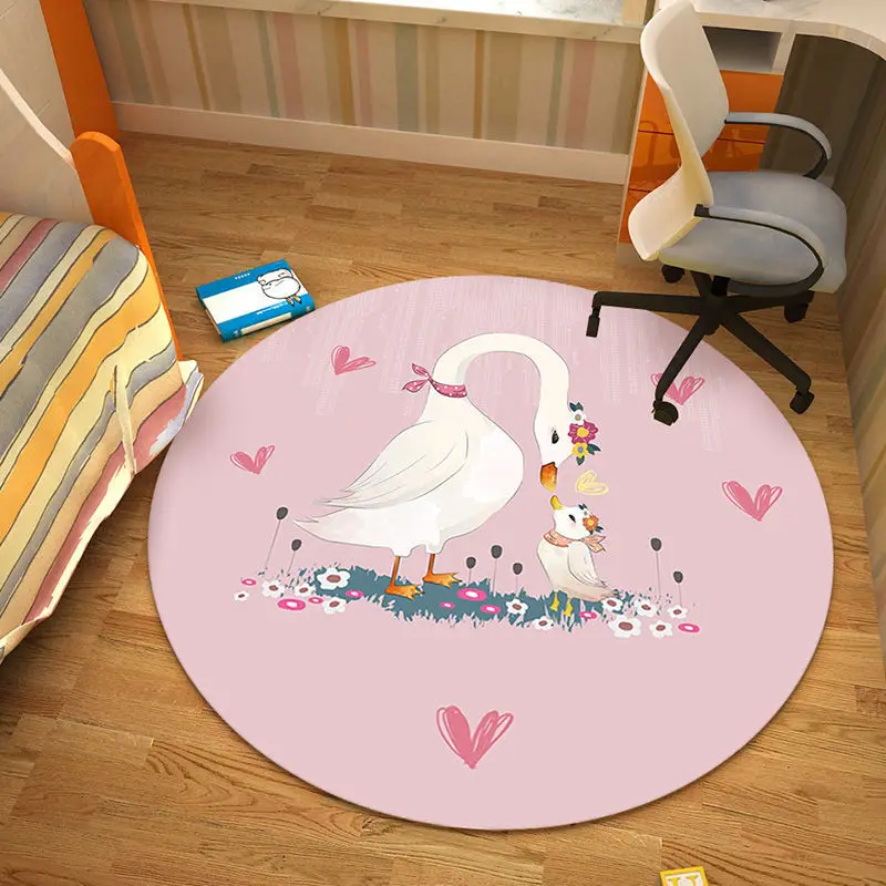 

Zeegle Round Carpet Anti Slip Living Room Floor Rug Bathroom Shower Mat Absorbent Sofa Area Rug Bedside Carpet Mat Kids Room Rug