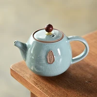 celadon crackle glaze teapots traditional chinese tea set black oolong tea kettle ceramic tea pot blooming flower tea drinkware