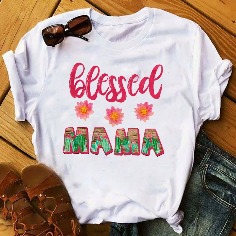 

2021 Women Mom Leopard Mama Arrow Female Tee T-Shirt Cute Womens Top Mother's Day Clothing Lady T Shirt T-shirts Graphic