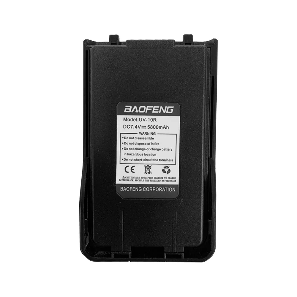 Baofeng UV-10R High Capacity Battery 5800mAh Long Standy Two Way Radio UV10R Replacement Battery USB Charging Extra Battery