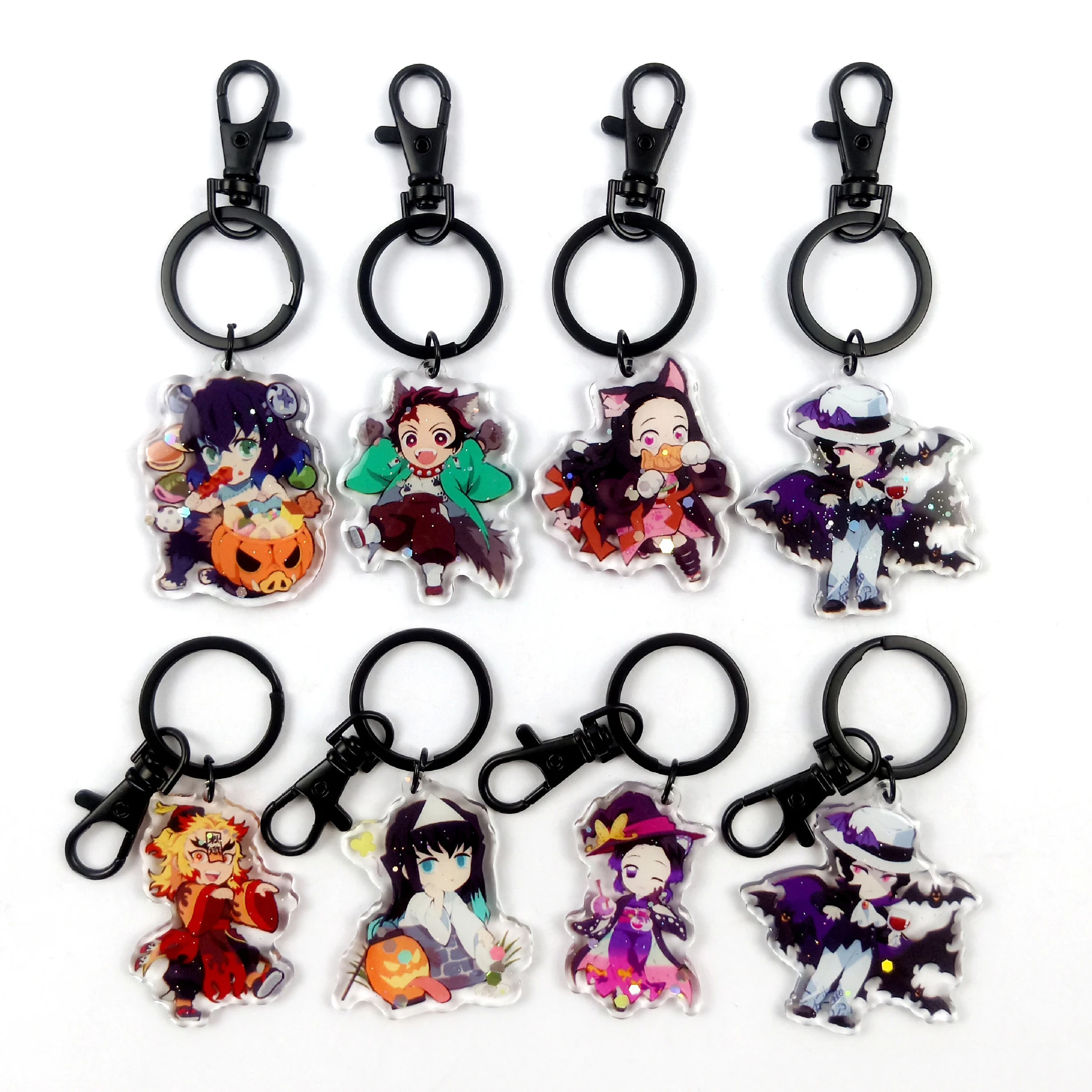 

Anime Demon Slayer Kimetsu No Yaiba Keychain Tanjirou Kyoujurou Muichirou Shinobu Muzan Acrylic Keyring Blade of Ghost Pendant
