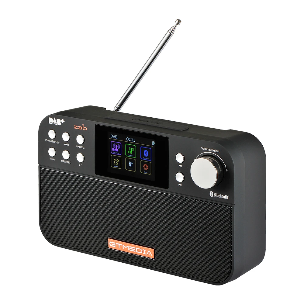 GTmedia Z3B DAB портативное радио FM радио Bluetooth динамик USB Перезаряжаемый Аккумулятор с двойным динамиком s TFT-LCD экран