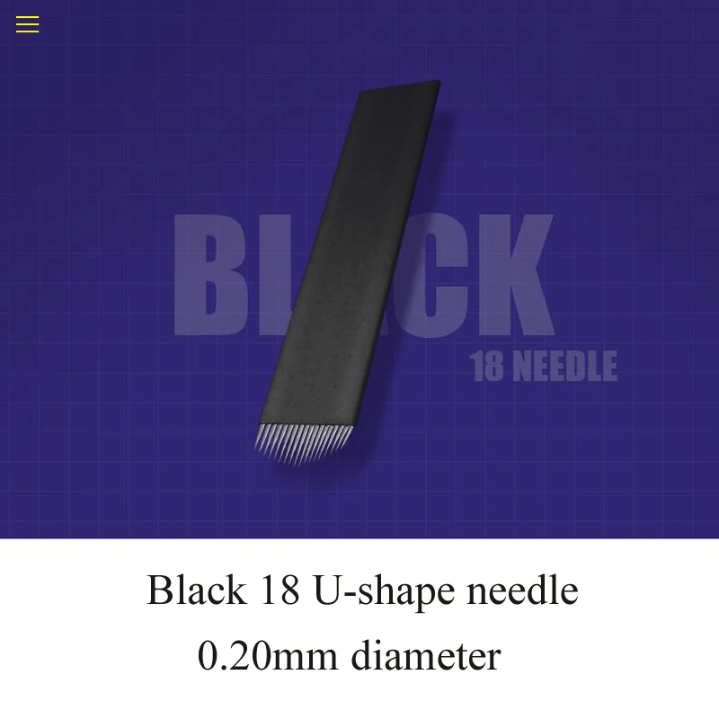 10 шт. иглы для микроблейдинга 18u образные принадлежности перманентного макияжа