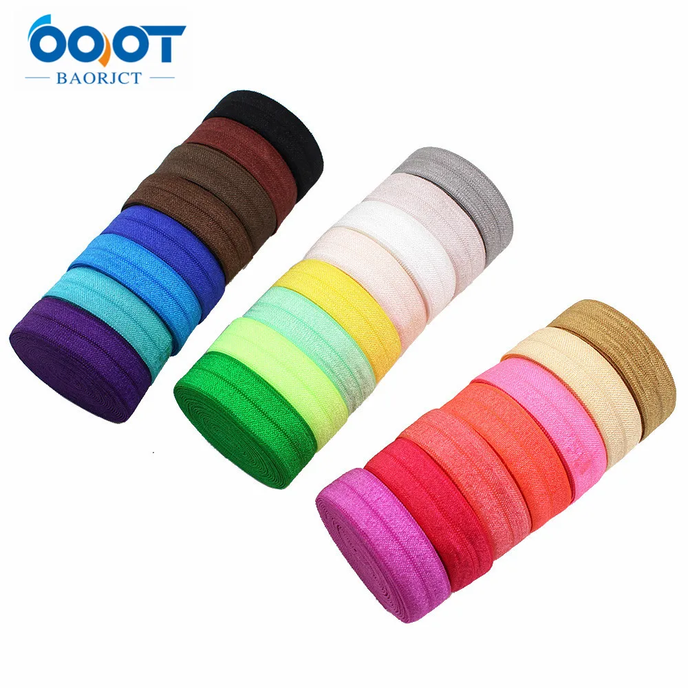 E-20421-578 10yards 5/8'' Ribbon Elastic Foldover Elastics Stretch Hair Ties Headbands for Baby Girls Bow | Дом и сад