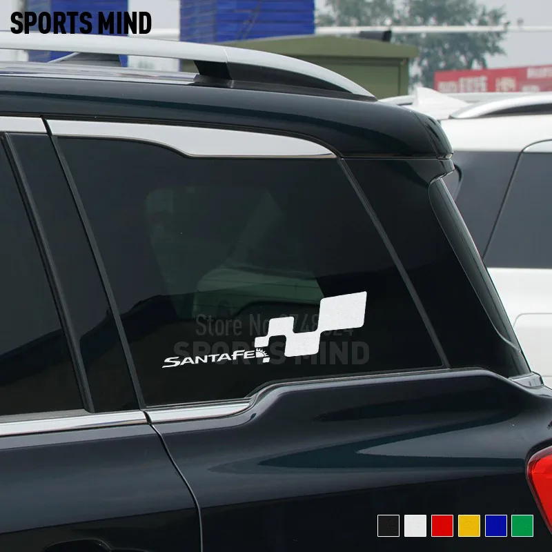 

1 Pair Vinyl Door Car Stickers Decals For Hyundai Santa fe Hyundai Santafe Exterior Accessories Automobiles Vinyl Car-Styling