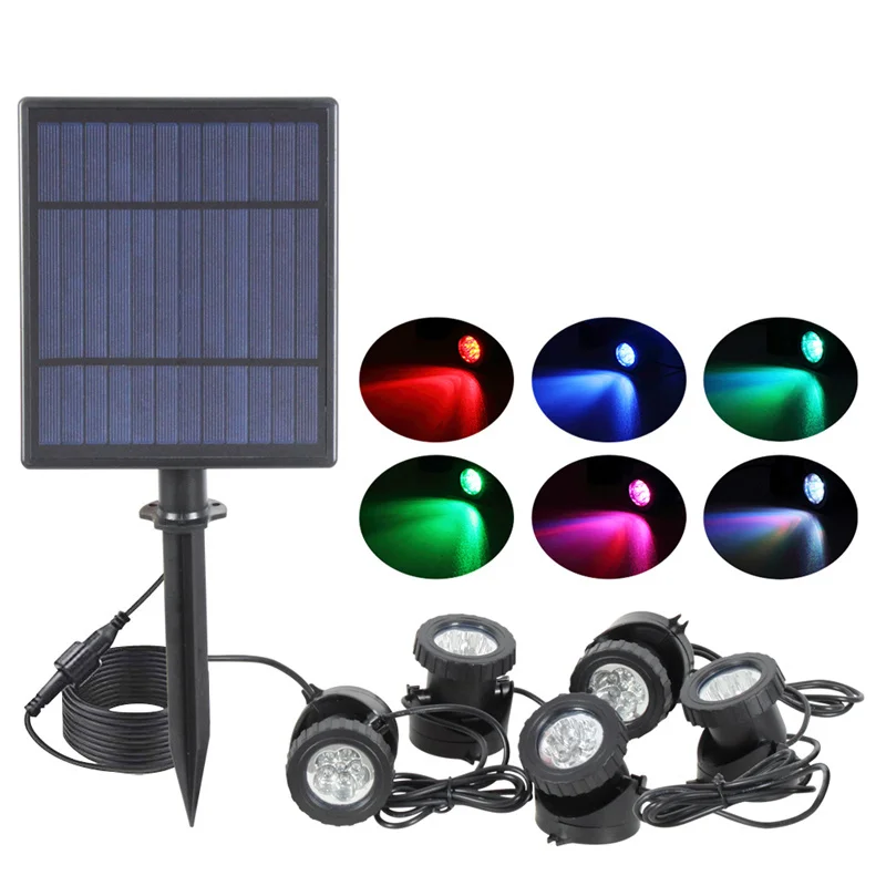 

RGB Solar Underwater Lights Spotlights Outdoor Projection Lights Pool Light For Garden Path Pool Decoration