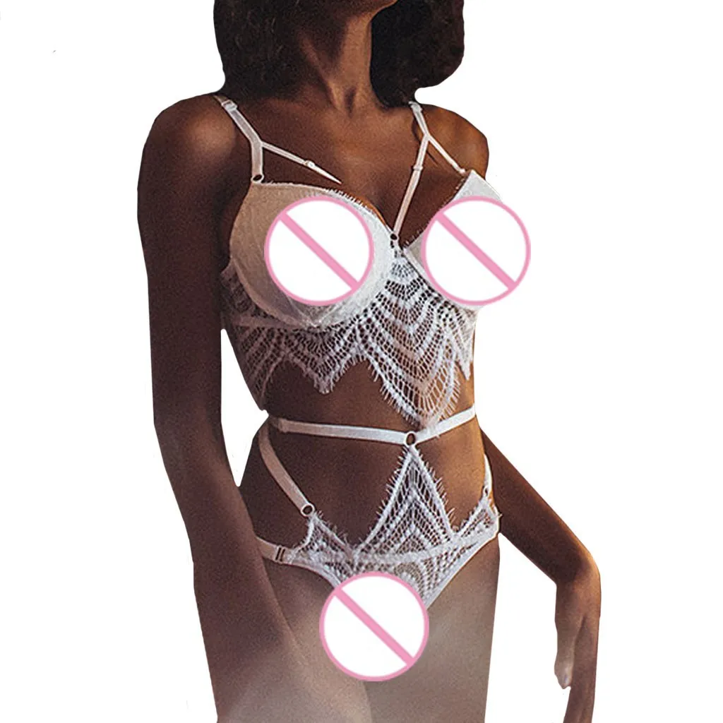 Новинка женское кружевное Сексуальное белье бюстгальтер без косточек стринги