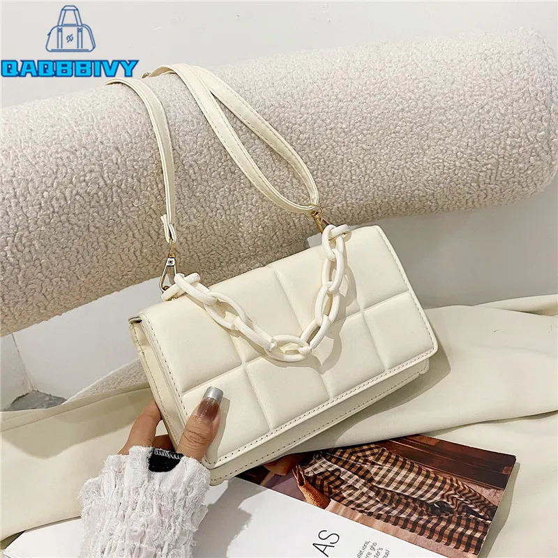 

New 2021 Fashion Women Brand Plaid Leather Handbag Shoulder Bag Vintage Ladies Girls Casual Travel Crossbody Bags Messenger Bag