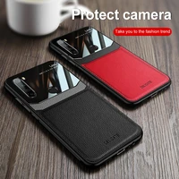 redmi note 8 pro 8t case silicone bumper leather plexiglass back cover hard case for xiaomi redmi note 8t note8t phone bags