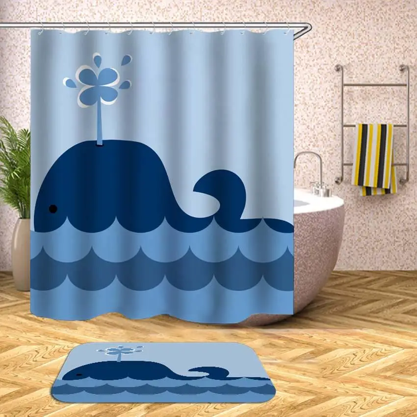 35 шт. водонепроницаемые занавески для ванной с котом и медведем|Шторы душа| |