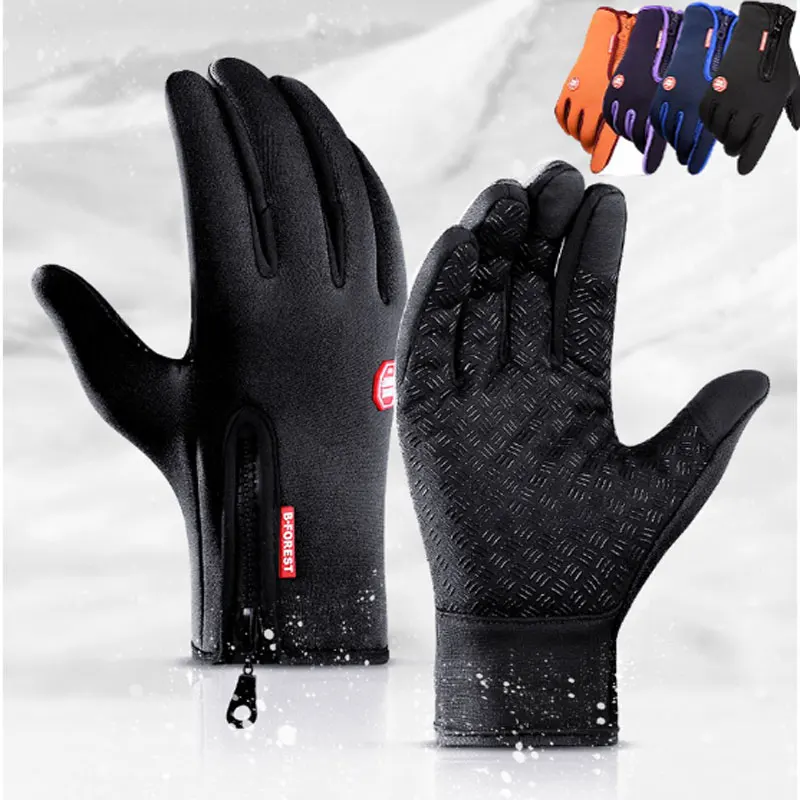 

Winter Cycling Gloves Bicycle Warm Touchscreen Full Finger Gloves Waterproof Outdoor Bike Skiing Motorcycle Riding Glove