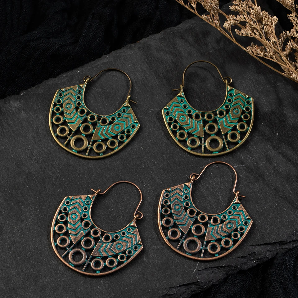 2019 Новые Модные Этнические Ретро Винтажные большие висячие серьги разных типов