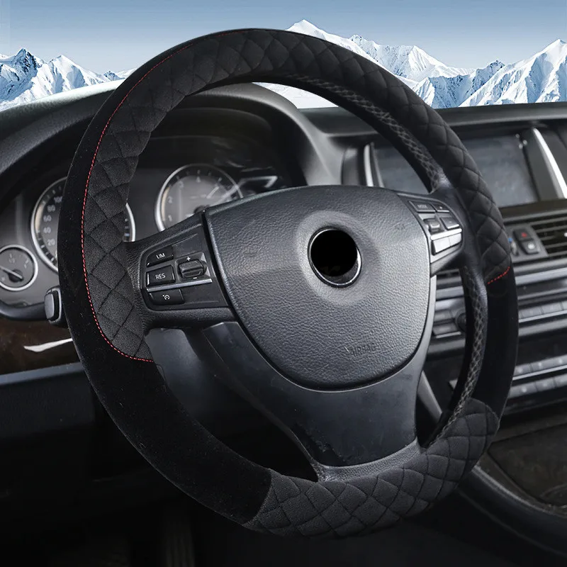 Крышка рулевого колеса автомобиля мода мягкий теплый плюш охватывает