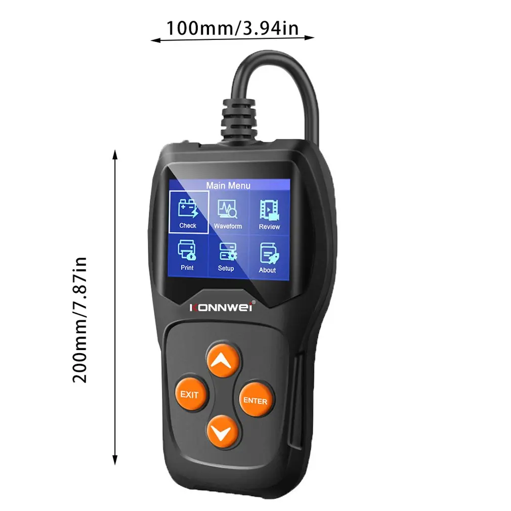 

Professional 12V Car Battery Tester 100 To 2000Cca 12 Volt Battery Tools For The Car Quick Cranking Charging Diagnostic