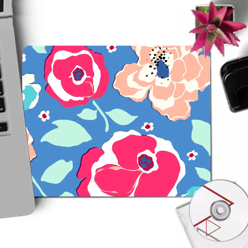 

Fashion Kate Pink Flower Gaming Mouse Pad PC Mousepad Game Pad Cartoon Rubber Mouse Pad Office Keyboard Pad