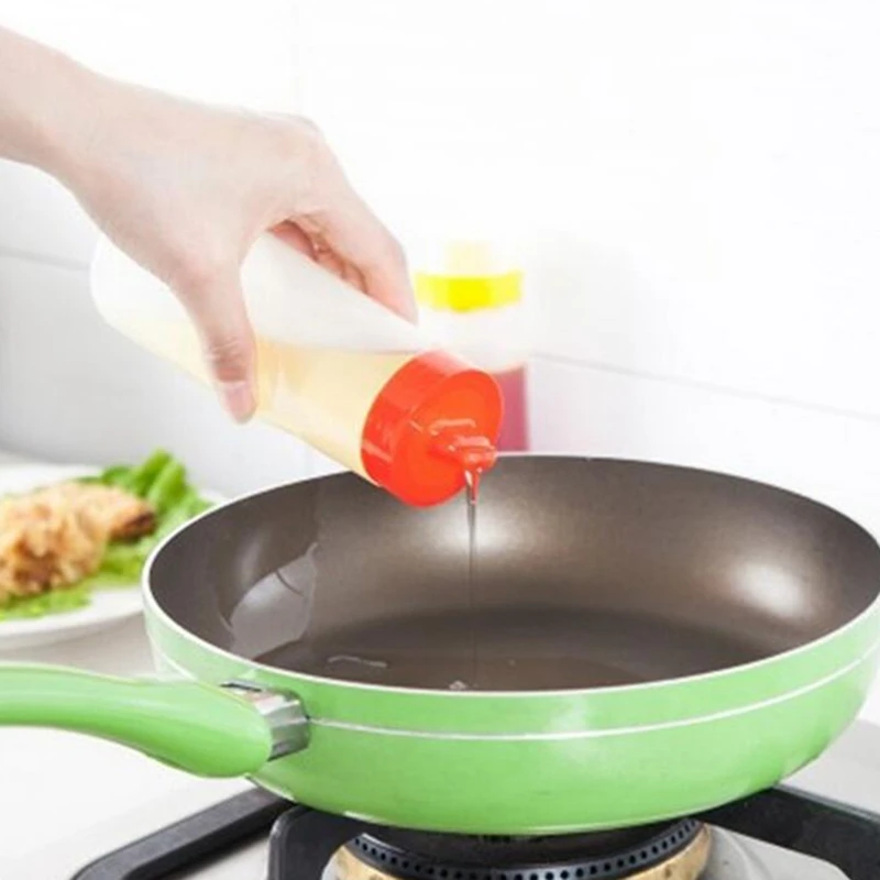 3 Hole 300ml kitchen appliance squeeze bottle oil can plastic sauce bottle kitchen accessories ketchup cooking tool