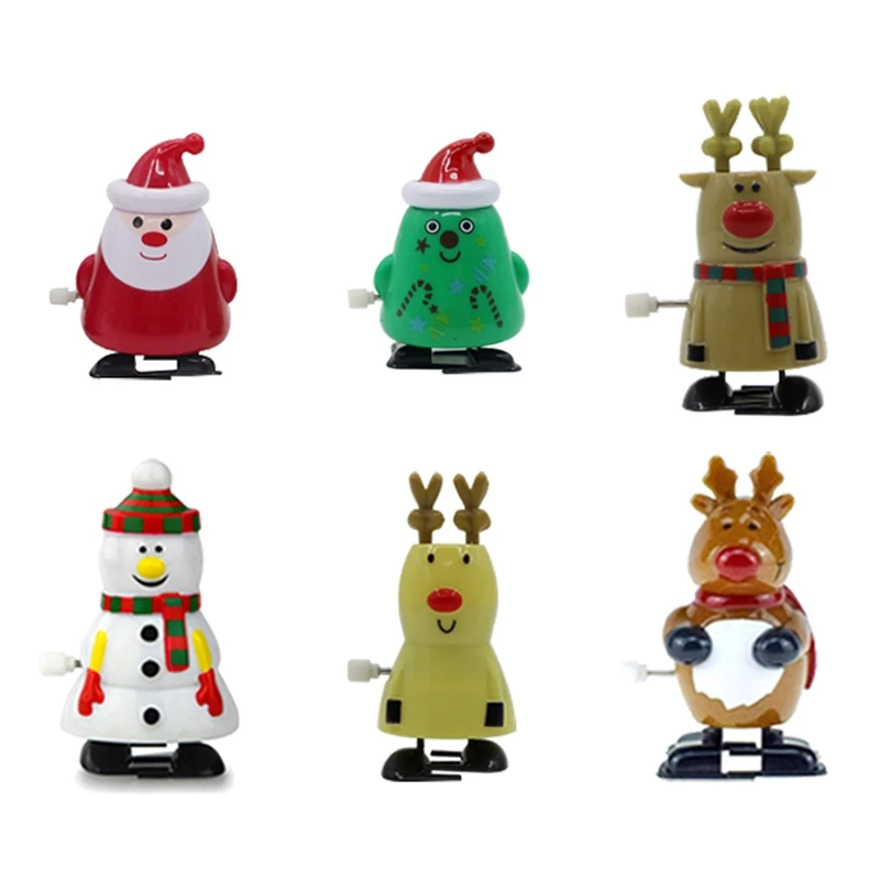 

425F Cute Christmas Tree Wind-up Novelty ABS Bedroom Bedside Craft for Kids Gift