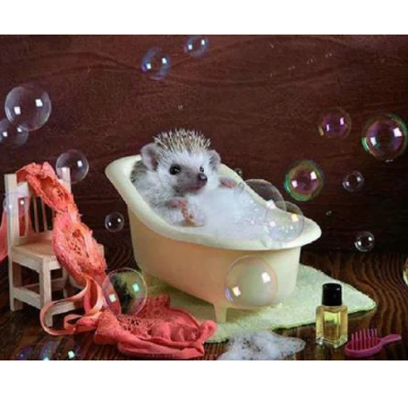 5D алмазная живопись сделай сам животное милая ежик и Одуванчик вышивка крестиком