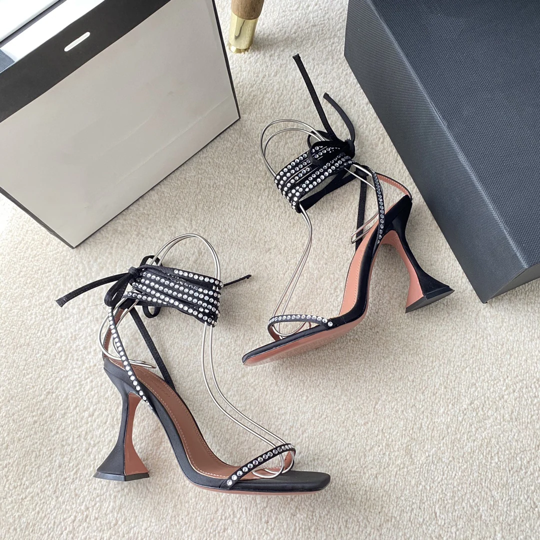 

Summer Ladies Casual Leather Material Good Quality High Heel Women Sandals