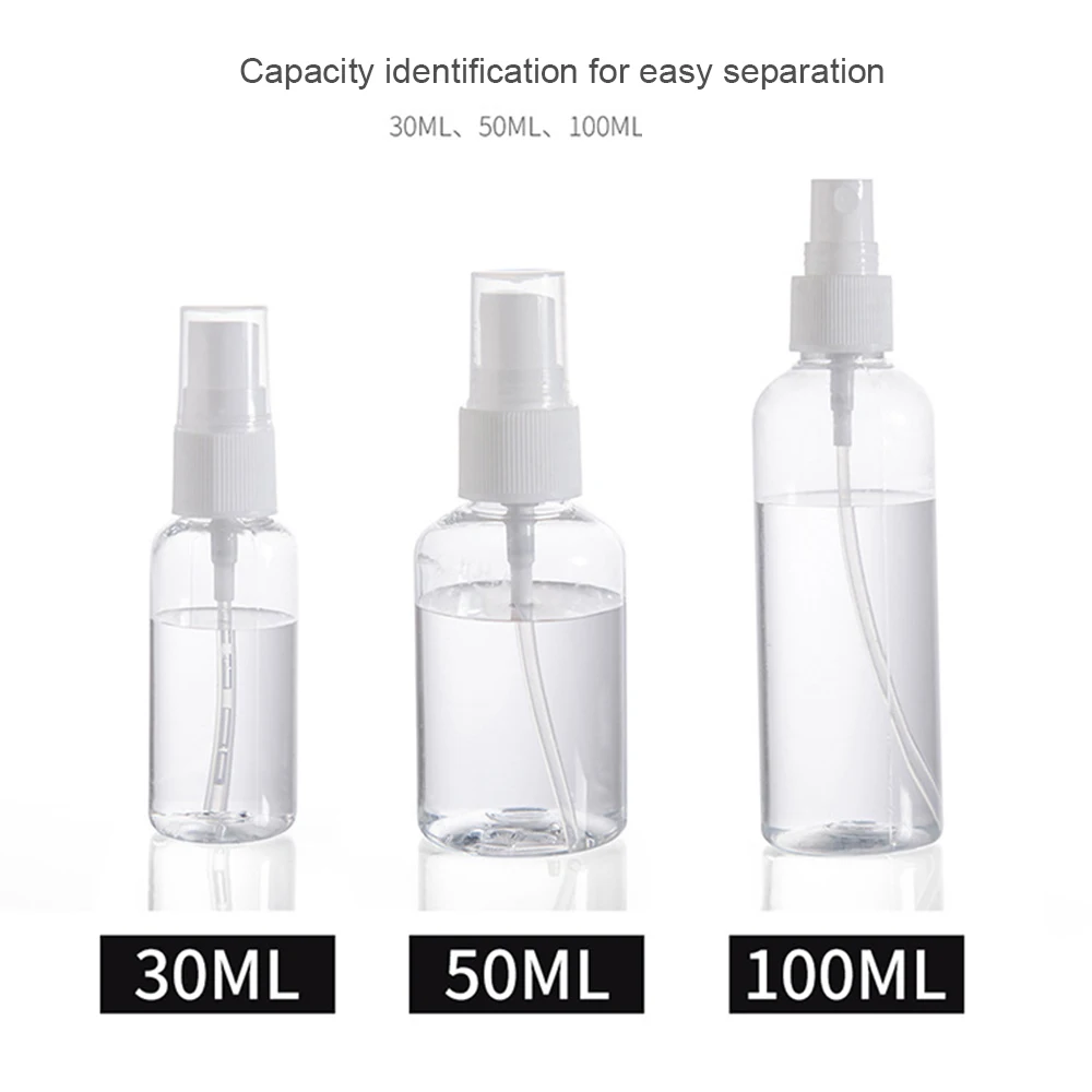 

1Pcs Transparent Empty Spray Bottles 30ml/50ml/100ml Plastic Mini Refillable Container Empty Cosmetic Containers