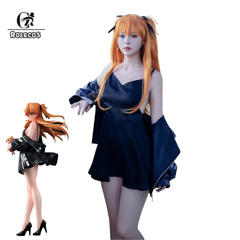 ROLECOS ЕВА АСУКА Soryu Langley косплей костюм сексуальное женское платье с пальто для