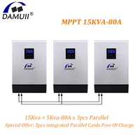 damuii 15kva mppt 12000watt solar inverter off grid system pure sine wave inverter 230vac output 50 60hz 48vdc battery system