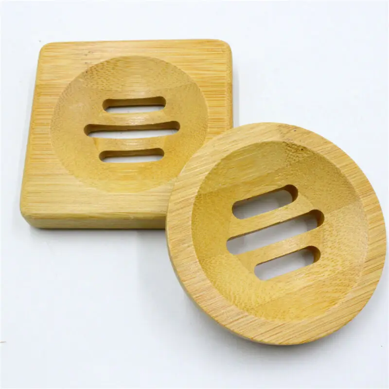 Деревянная мыльница из натурального бамбука Новый портативный поддон для мыла |